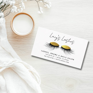Chic Long Lush Wimpers Visagist Visitekaartje