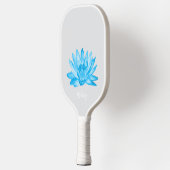 chic lotus baby blue personalized script pickleball paddle (Links)
