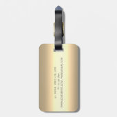 Chic Lotus Flower Gold Bagagelabel (Achterkant verticaal)