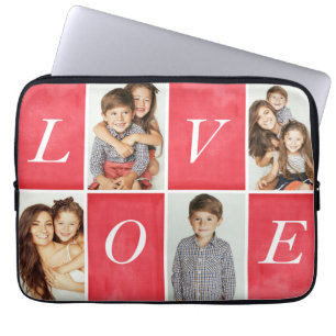 Chic Love 4 Foto Collage Laptop Sleeve