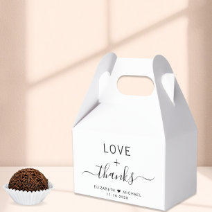 Chic Love en Dank Trouwdag Bedankdoosjes