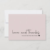 Chic Love et Merci Décontracté Script Blush Pink (Devant)