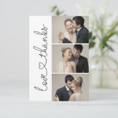 Chic Love et merci script heart 3 photos mariage (Debout devant)