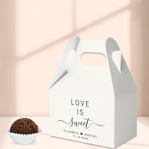 Chic Love Is Sweet Cream Trouw Bedankdoosjes