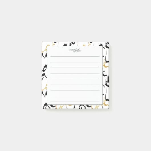 Chic LOVE Patroon A Nota van Monogram Blocnote Post-it® Notes (Voorkant)