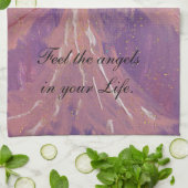 Chic love pink violet angel theedoek (Gevouwen)