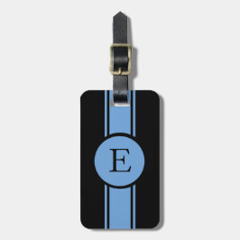 CHIC LUGAGE/BAG LABEL_153 BLUE/ZWARTE/MONOGRAM BAGAGELABEL