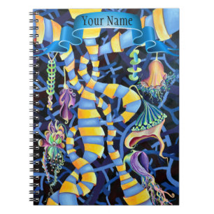 Chic Luminescence hedendaagse geometrische Abstrac Notitieboek