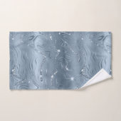 Chic Luxe Dusty Bleu Parties scintillant argent (Serviette à main)