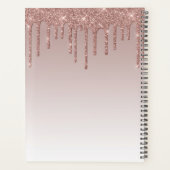 Chic Luxe Paillettes Gouttes Rose Doré 2024 (Dos)