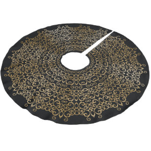 CHIC LUXE ZWART & GOUD KERST DAMAST CLASSY B KERSTBOOM ROK