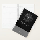 Chic Luxueux Noir et Blanc Monogrammé (Devant avec enveloppe)