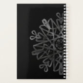 Chic Luxueux Noir et Blanc Monogrammé (Dos)