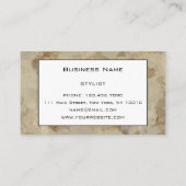 Chic Luxury  Gold Marble Pattern Achtergrond Visitekaartje (Achterkant)