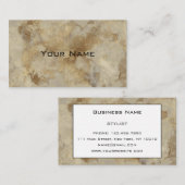 Chic Luxury  Gold Marble Pattern Achtergrond Visitekaartje (Voorkant / Achterkant)
