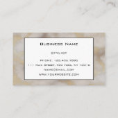 Chic Luxury Grey & Gold Marble Pattern Achtergrond Visitekaartje (Achterkant)