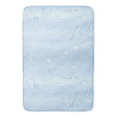 Chic Luxury Pastel Blue Silver Glitter Patroon Badmat (Voorkant Verticaal)
