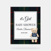 chic Luxury Teddy Bear baby shower  (Recto)