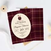 Chic Luxury Teddy Bear Baby Shower Kaart