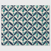 Chic Luxury Waterverf Blue Decorations Cadeaupapier (Vlak)