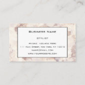 Chic Luxury  White Grey Gold Marble Pattern Visitekaartje (Achterkant)