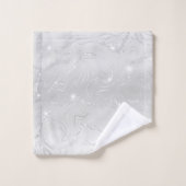 Chic Luxury White Silver Glitter Bath Towel Set Bad Handdoek (Wasdoekje)