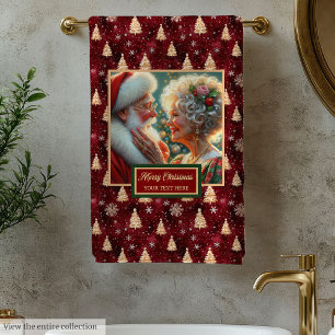 Chic M. et Mme Claus Gold Trees Serviette de bain