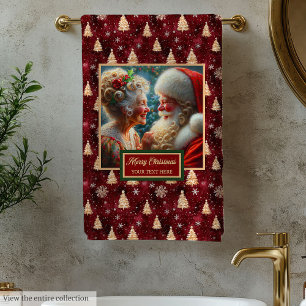 Chic M. et Mme Claus Serviette de bain rouge or