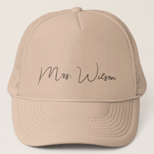 Chic M. ou Mme nom de famille casquette de basebal