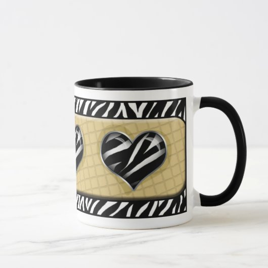 Chic ma tasse d'impression de zèbre de jaune de (Droite)