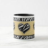 Chic ma tasse d'impression de zèbre de jaune de (Centre)