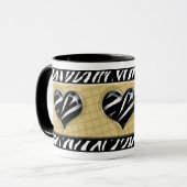 Chic ma tasse d'impression de zèbre de jaune de (Devant gauche)