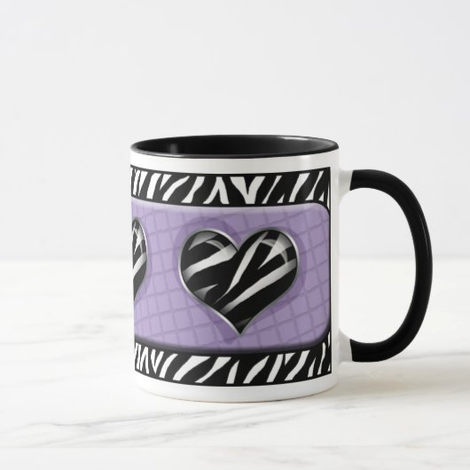 Chic ma tasse pourpre d'impression de zèbre de (Droite)