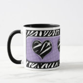 Chic ma tasse pourpre d'impression de zèbre de (Gauche)
