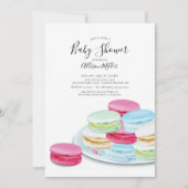 Chic Macaroon Baby shower Invitation (Devant)