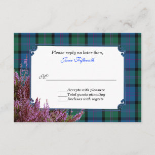 Chic MacThomas Tartan Plaid Heather Wedding RSVP