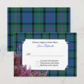 Chic MacThomas Tartan Plaid Heather Wedding RSVP (Devant / Derrière)