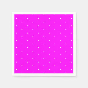 Chic magenta white minuscule polka stips paper servet