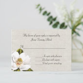 Chic Magnolias du Sud Mariage Réponse RSVP (Debout devant)