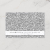 Chic make-up zilveren glitter sparkles sequeins visitekaartje (Achterkant)