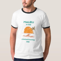 Chic Malibu Is Mine Amerikaanse Zomer 2026 T-shirt