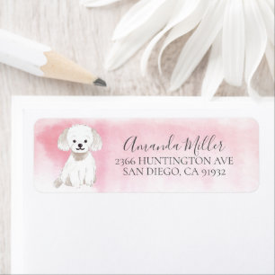 Chic Maltese Return Address Label