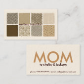 Chic mama Calling Card Contactkaartje (Voorkant / Achterkant)