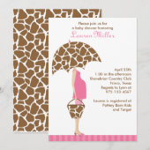 Chic mama-to-Be Baby Shower-uitnodigingen Kaart (Voorkant / Achterkant)