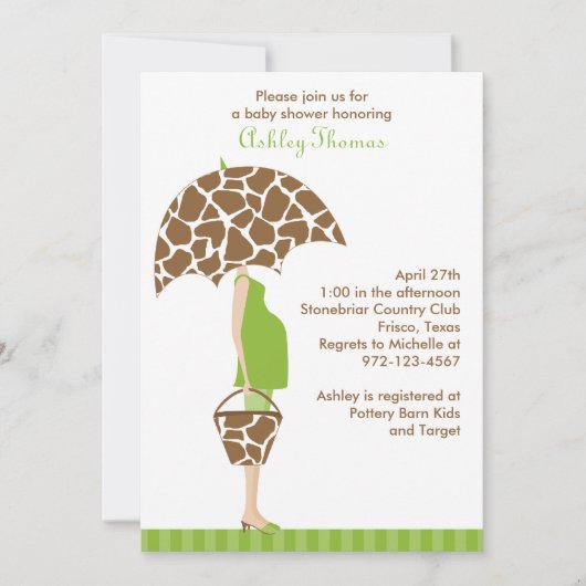 Chic mama-to-Be Baby Shower-uitnodigingen Kaart (Voorkant)