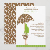 Chic mama-to-Be Baby Shower-uitnodigingen Kaart (Voorkant / Achterkant)