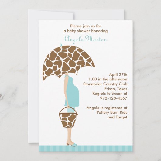 Chic Maman-to-be Baby Shower Invitations (Devant)