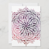Chic Mandala Mehndi Célébration Invitation (Dos)