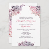 Chic Mandala Mehndi Celebration Uitnodiging (Voorkant / Achterkant)