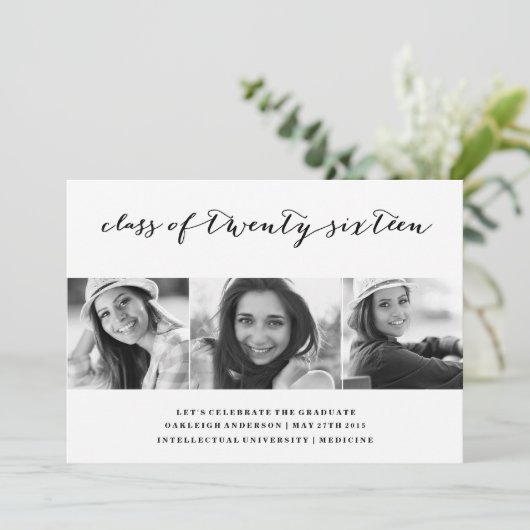 Chic manuscrit | Classe de 2e Faire-part 2016 (Debout devant)